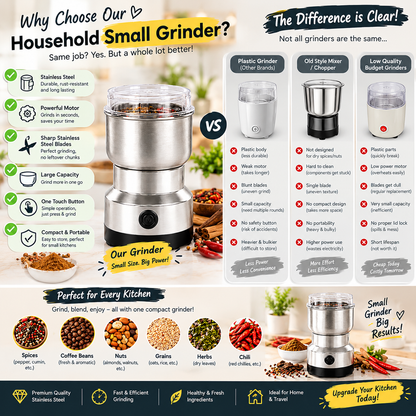 ☕ Portable Coffee & Spice Grinder – Freshly Ground in Seconds! 🌶️✨