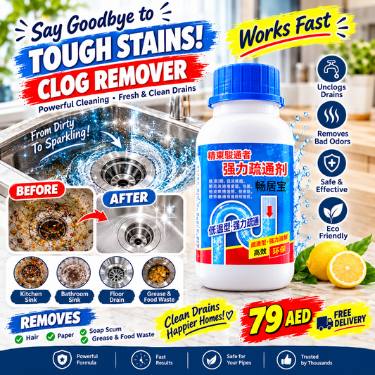 🧪✨Powerful Drain Opener – Say Goodbye to Tough Clogs! 🚿💦🔥 Dissolves Hair, Grease & Blockages